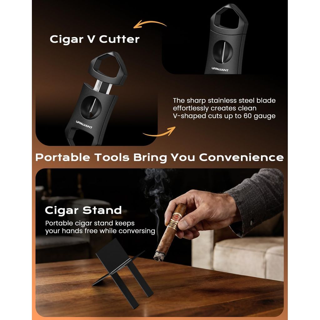 (New) Uppallant Travel Cigar Humidor Set