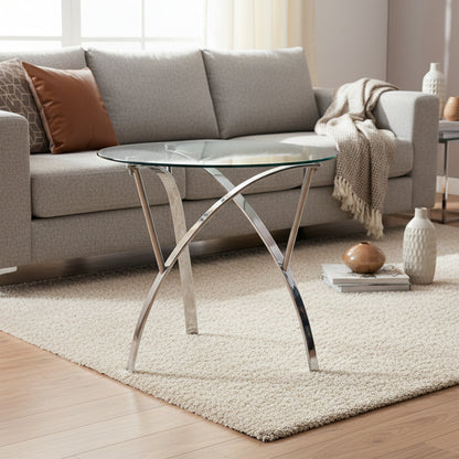 Christopher Knight Home Marin Round Glass End Table