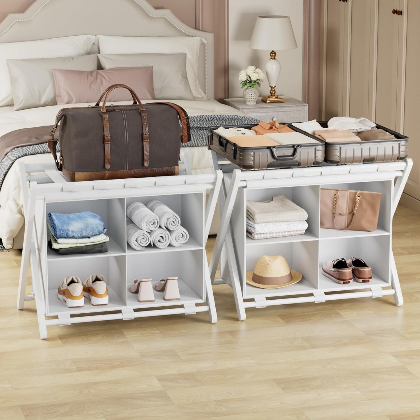 Folding Luggage Rack 2-Pack