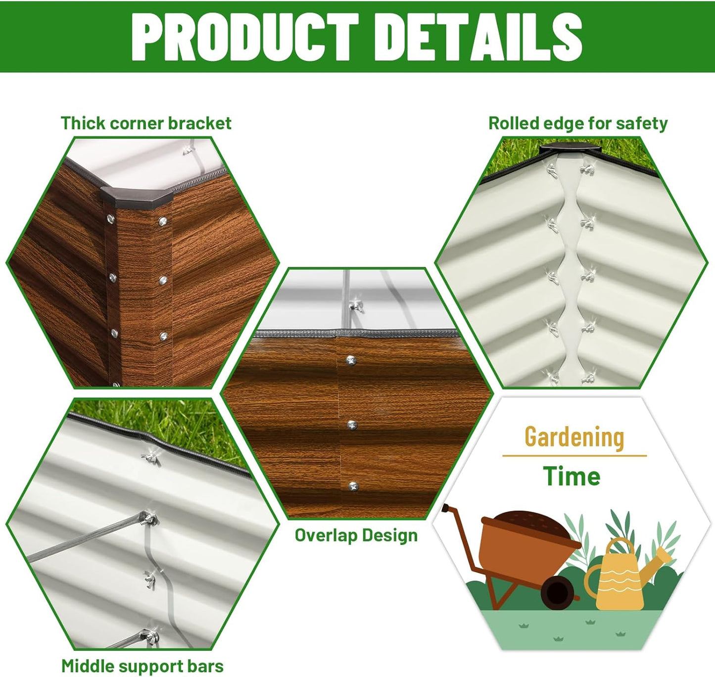 SnugNiture Galvanized Raised Garden Bed Kit