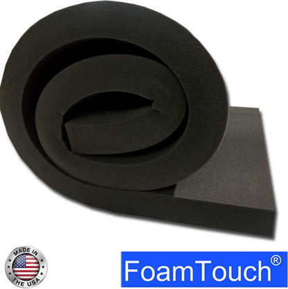 (New) FoamTouch 4" Thick, 36" Wide x 84" Long Charcoal High Density Foam