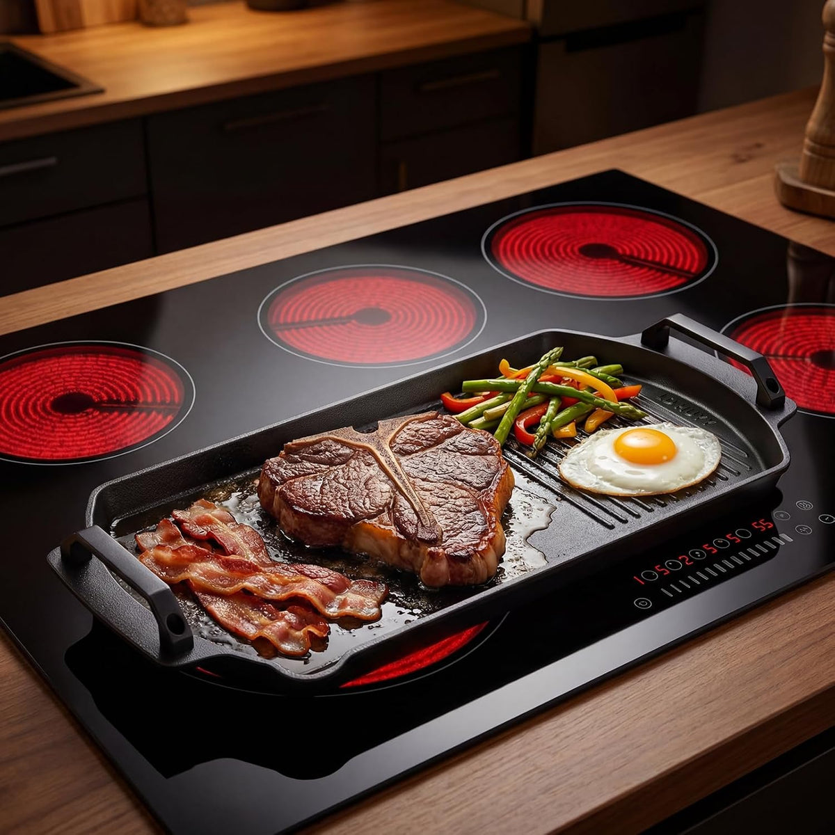(New) Cast Iron Double Burner Griddle