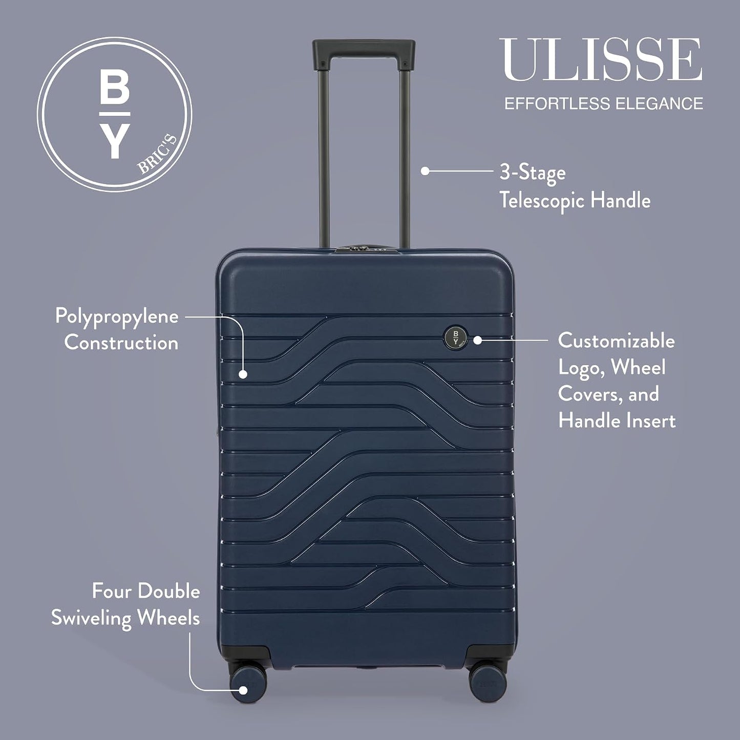 (New) Bric's - Ulisse 21" Expandable Spinner - Ocean Blue