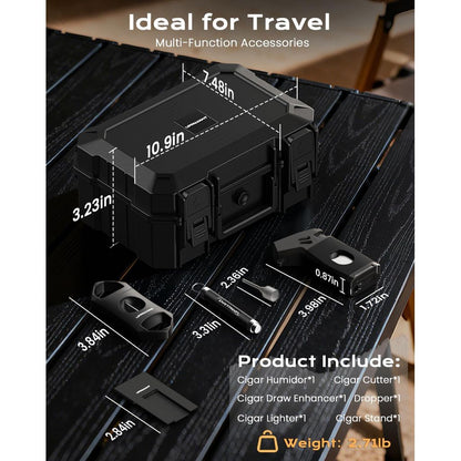 (New) Uppallant Travel Cigar Humidor Set