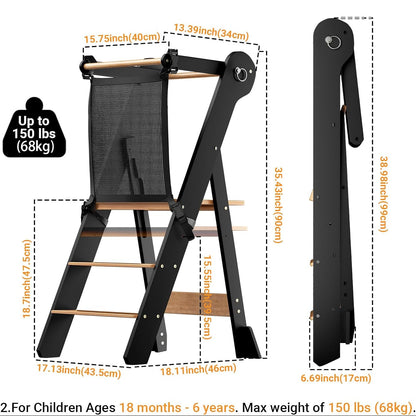 (New) COSYLAND Foldable Toddler Standing Tower