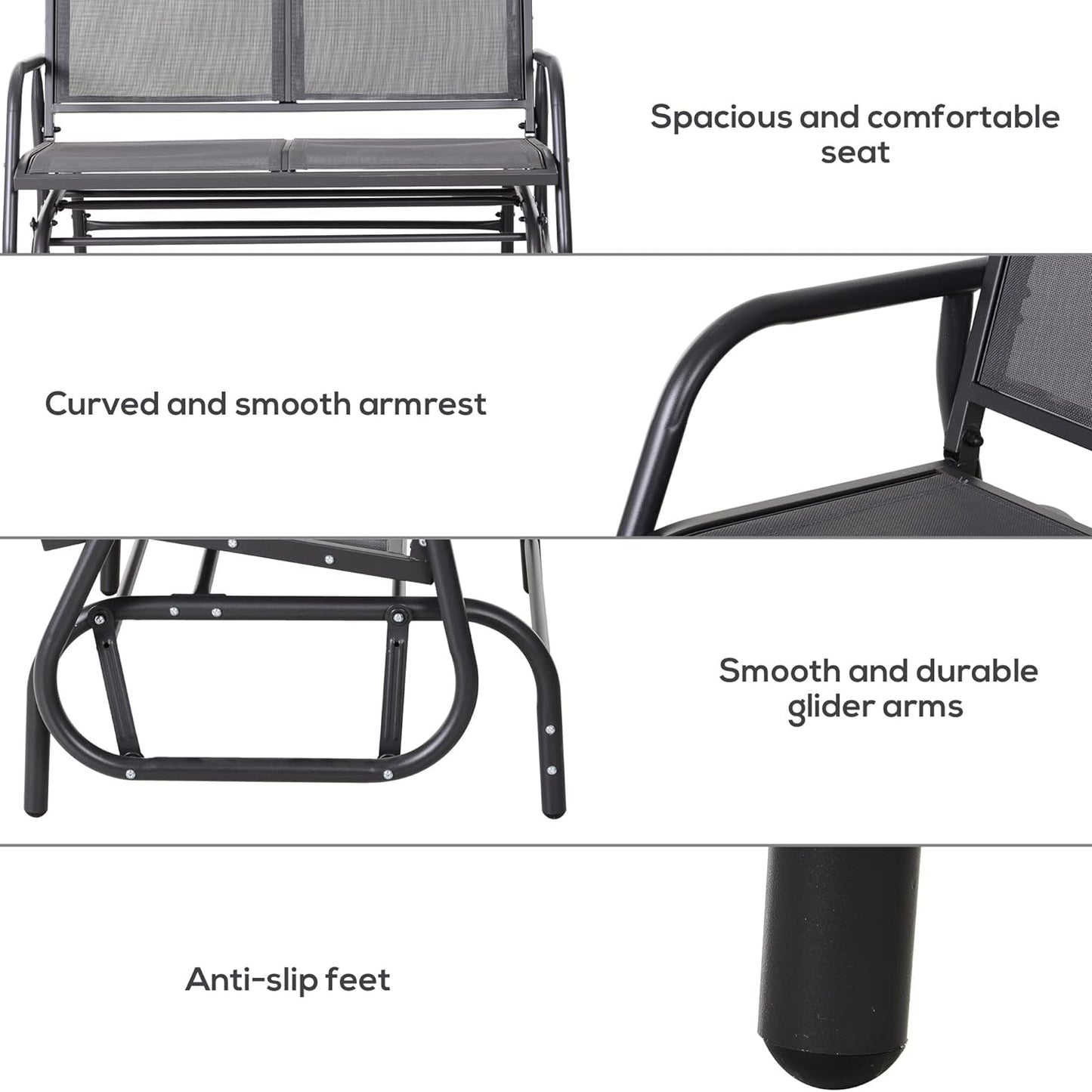 2-Person Outdoor Glider Bench