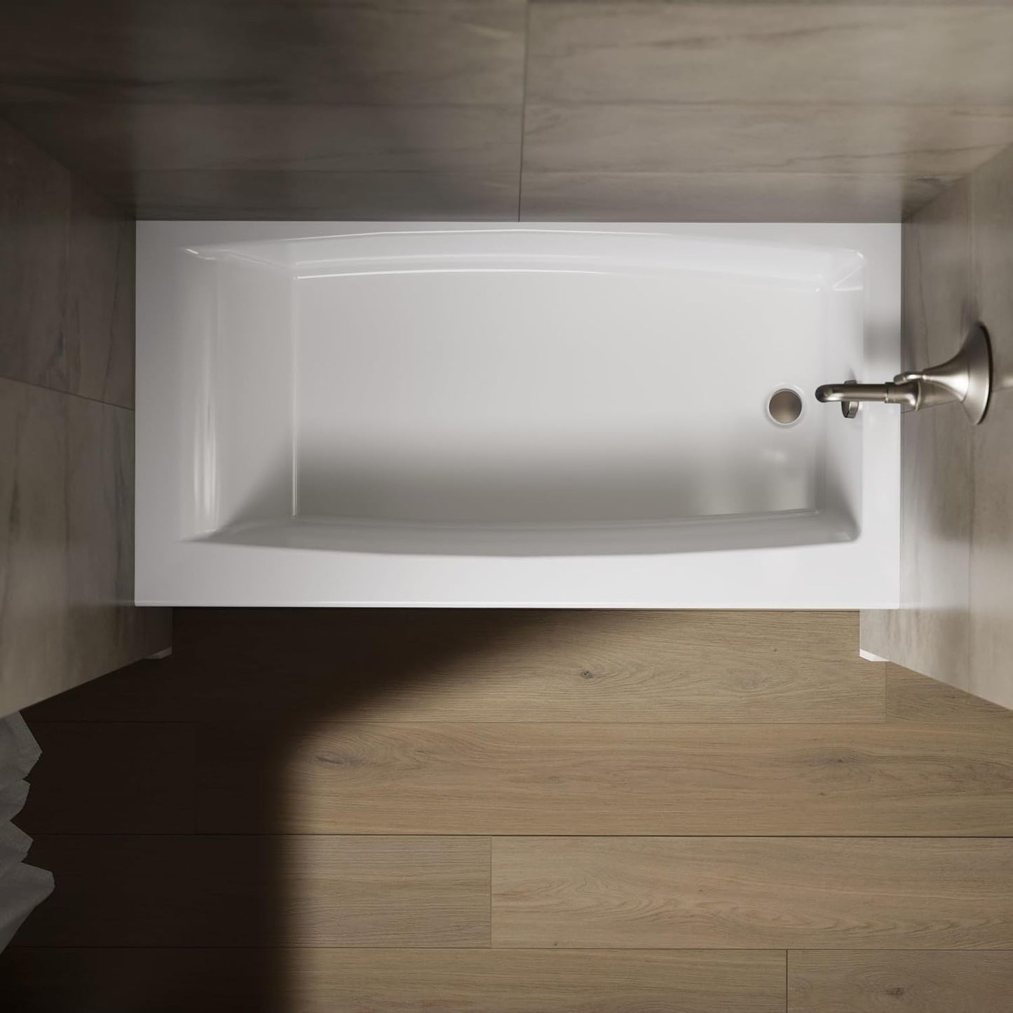 (New) K-26109-RA Entity 5 Ft. Alcove Bathtub
