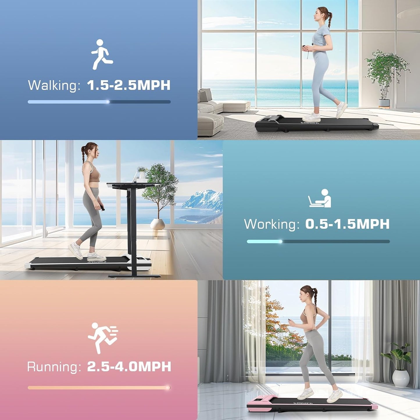 (New) ANCHEER Walking Pad 3.0HP Under Desk Treadmill