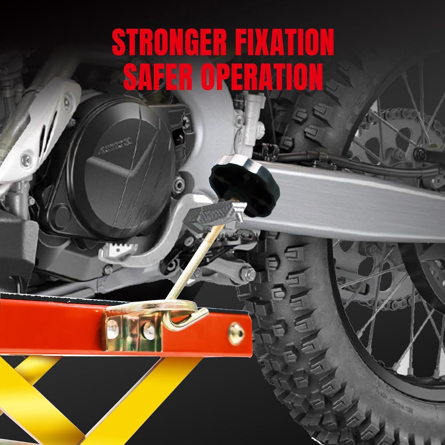 (New) Jack Boss 350 lbs Motorcycle Lift Jack Table, Hydraulic Foot-Operated Scissor Lift Jack for ATV Dirt Bike, Motorcycle Stand with 4 Wheels