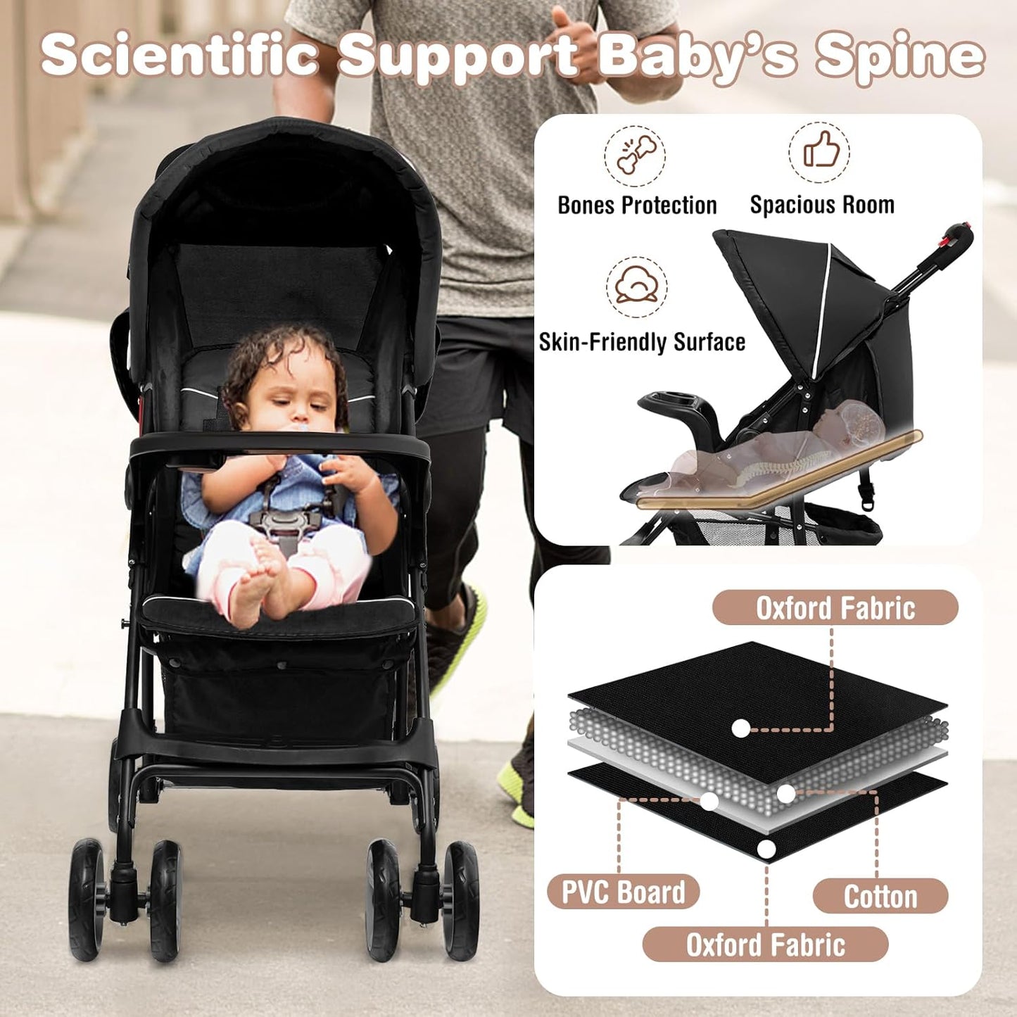 (New Out of Box) Baby Joy Lightweight Stroller