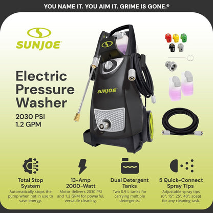 Sun Joe Electric Pressure Power Washer, Heavy-Duty 2500 Max PSI (2030 PSI PWMA Rated)