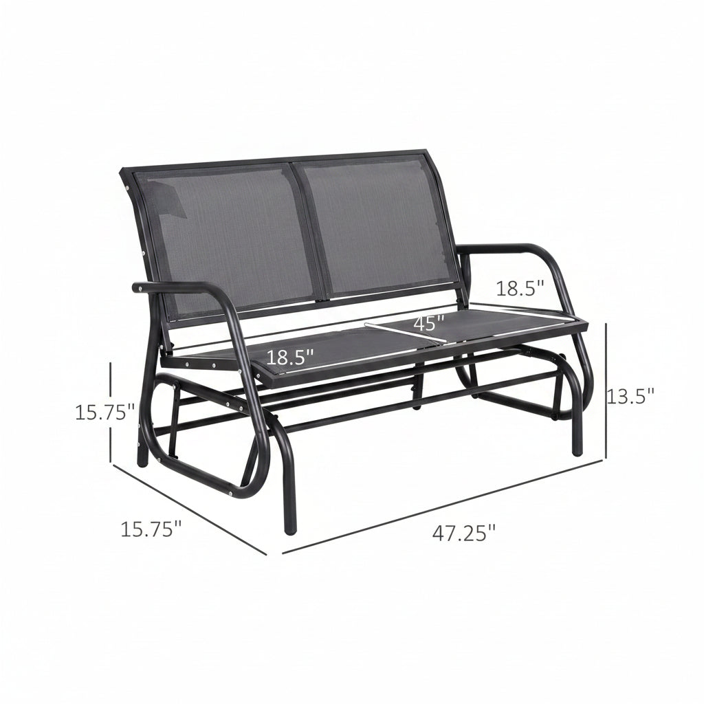 2-Person Outdoor Glider Bench