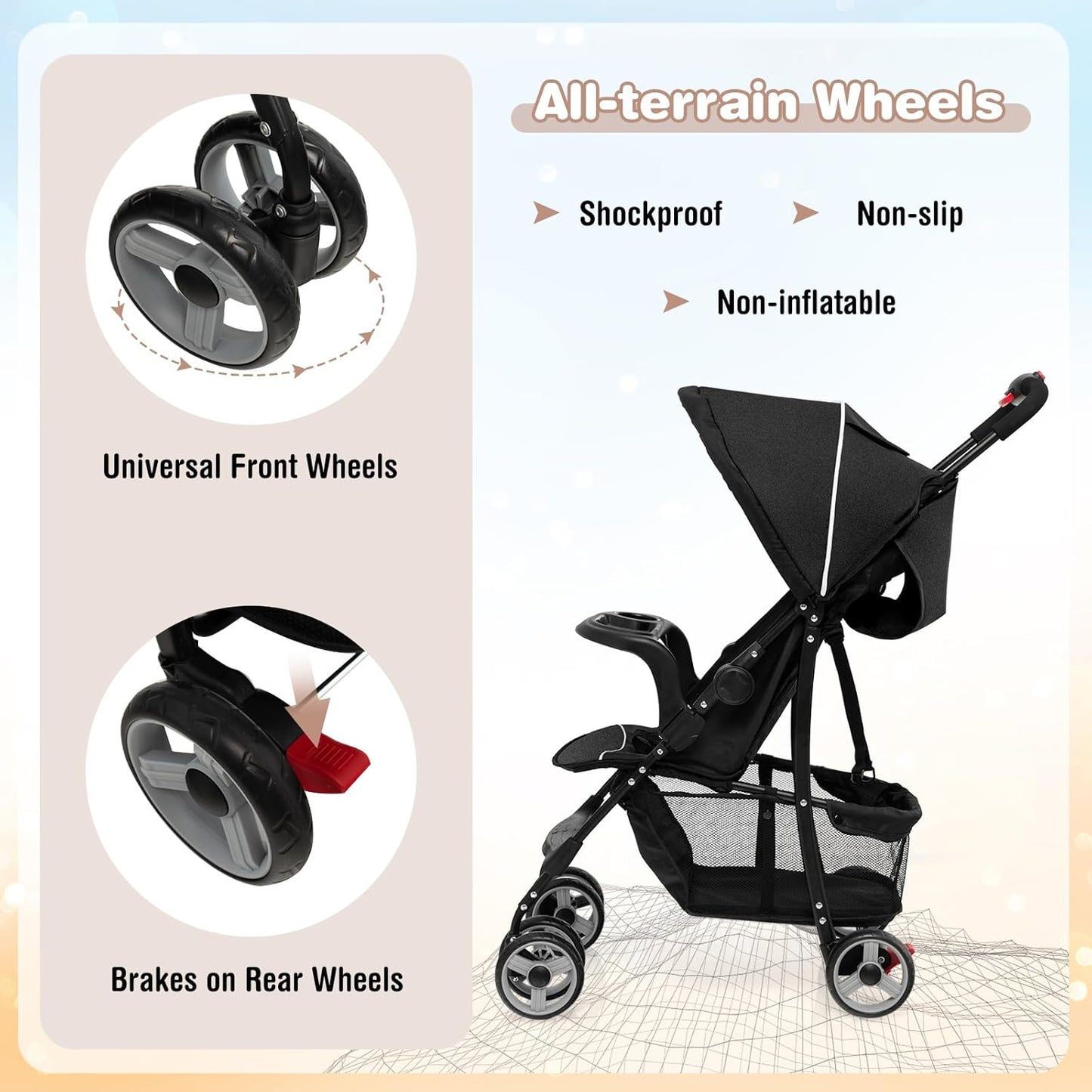 (New Out of Box) Baby Joy Lightweight Stroller