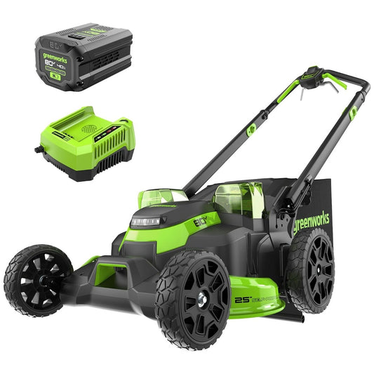 (New) Greenworks 80V 25in Self-Propelled Lawn Mower