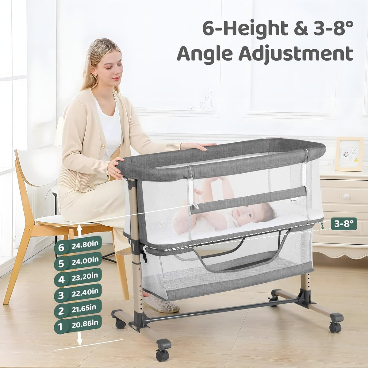 Cowiewie Bassinet Bedside Sleeper