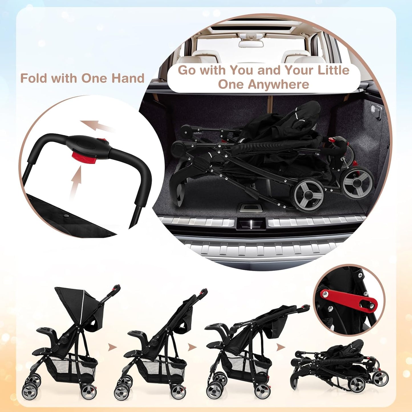 (New Out of Box) Baby Joy Lightweight Stroller