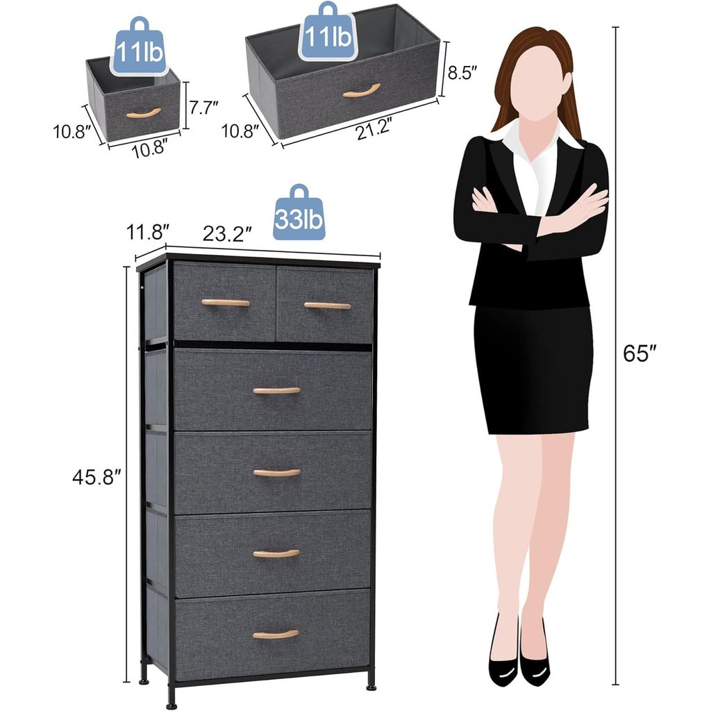 Vertical Storage Tower for Dresser