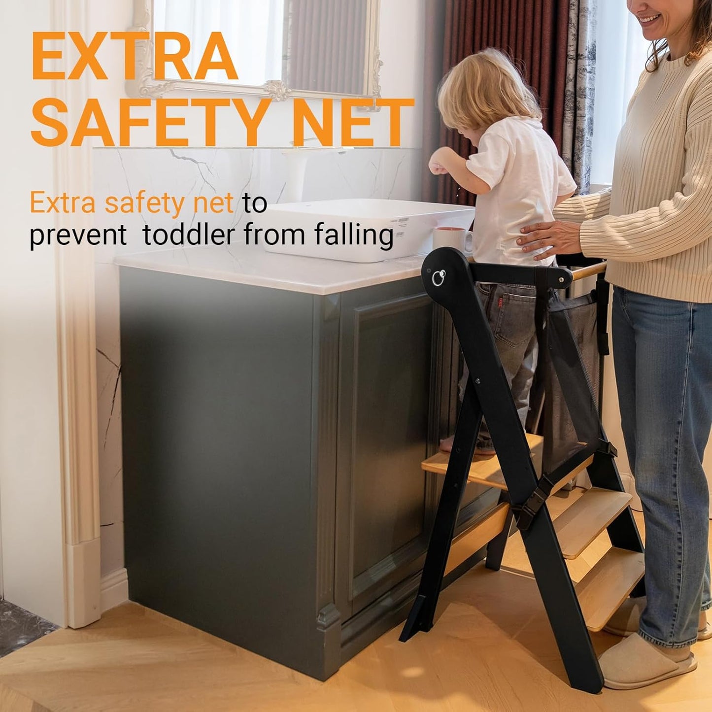 (New) COSYLAND Foldable Toddler Standing Tower