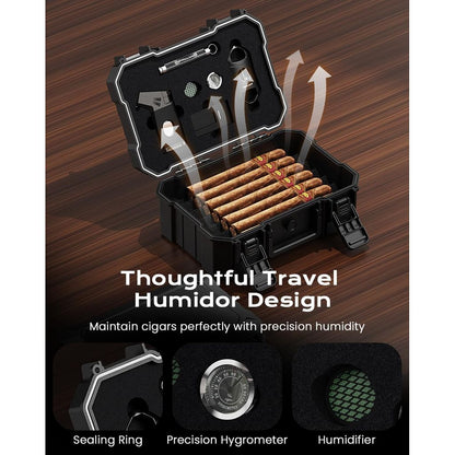 (New) Uppallant Travel Cigar Humidor Set