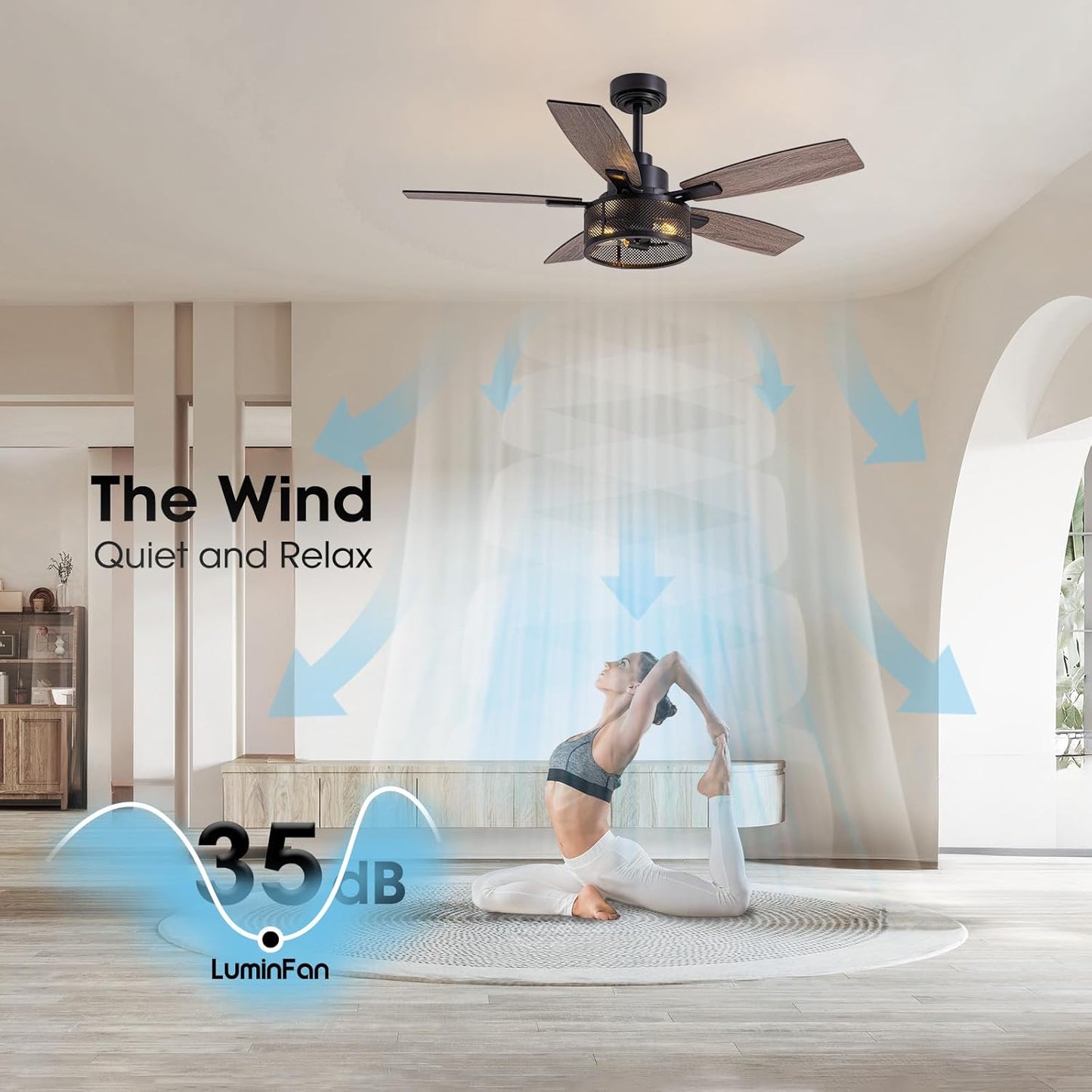 (New) LuminFan 46 Inch Ceiling Fans with Lights