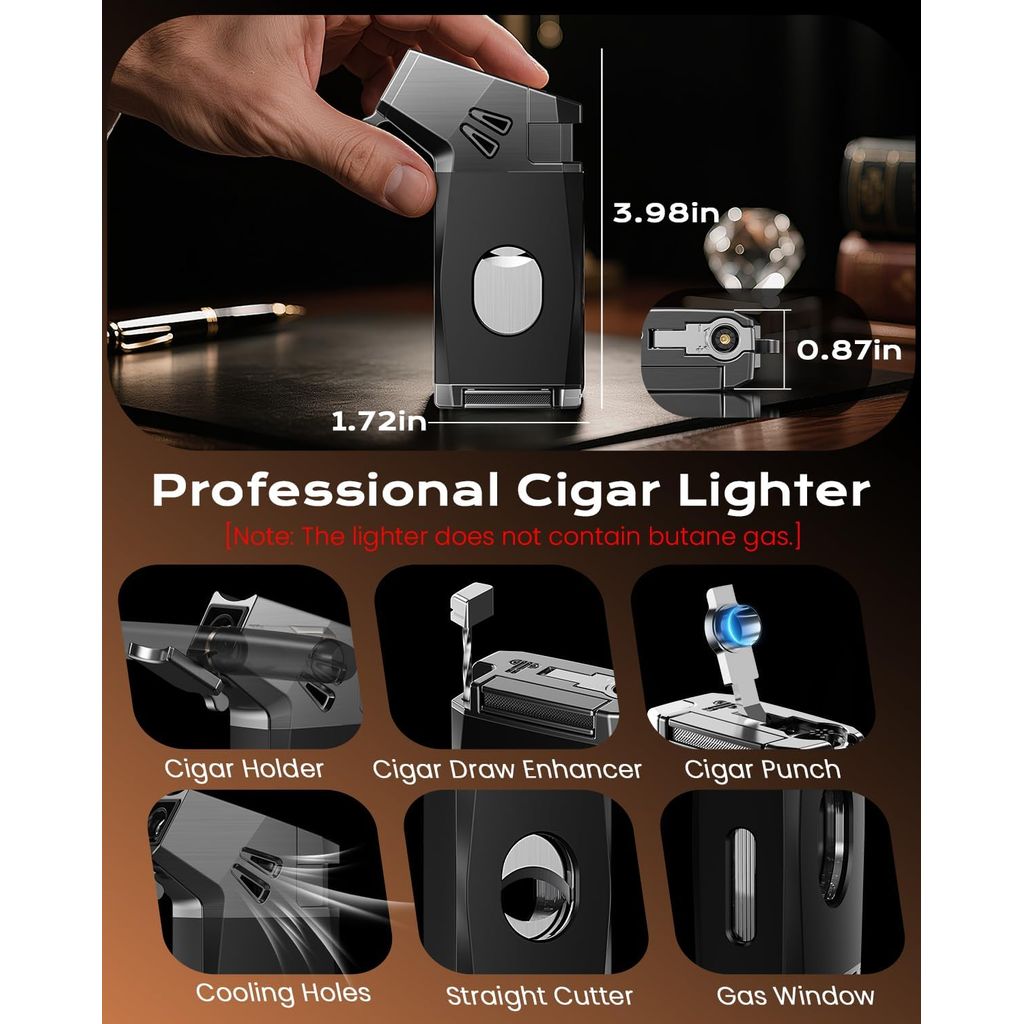 (New) Uppallant Travel Cigar Humidor Set