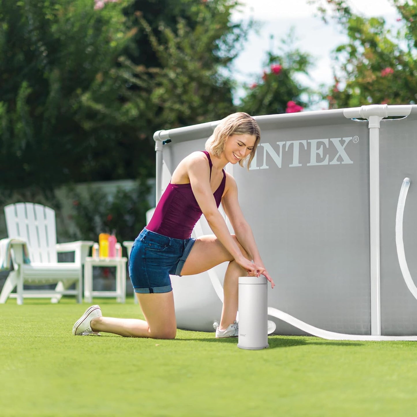 INTEX C1000 Cartridge Filter Pump for AGP: 1000 GPH Pump Flow Rate