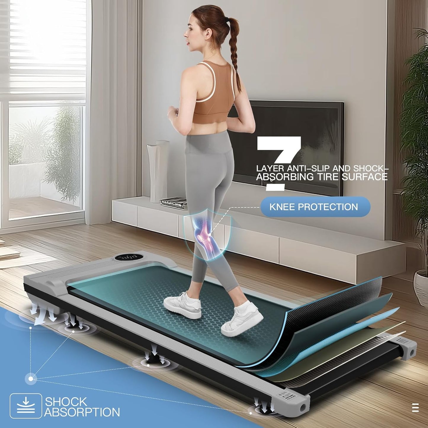(New) ANCHEER Walking Pad 3.0HP Under Desk Treadmill