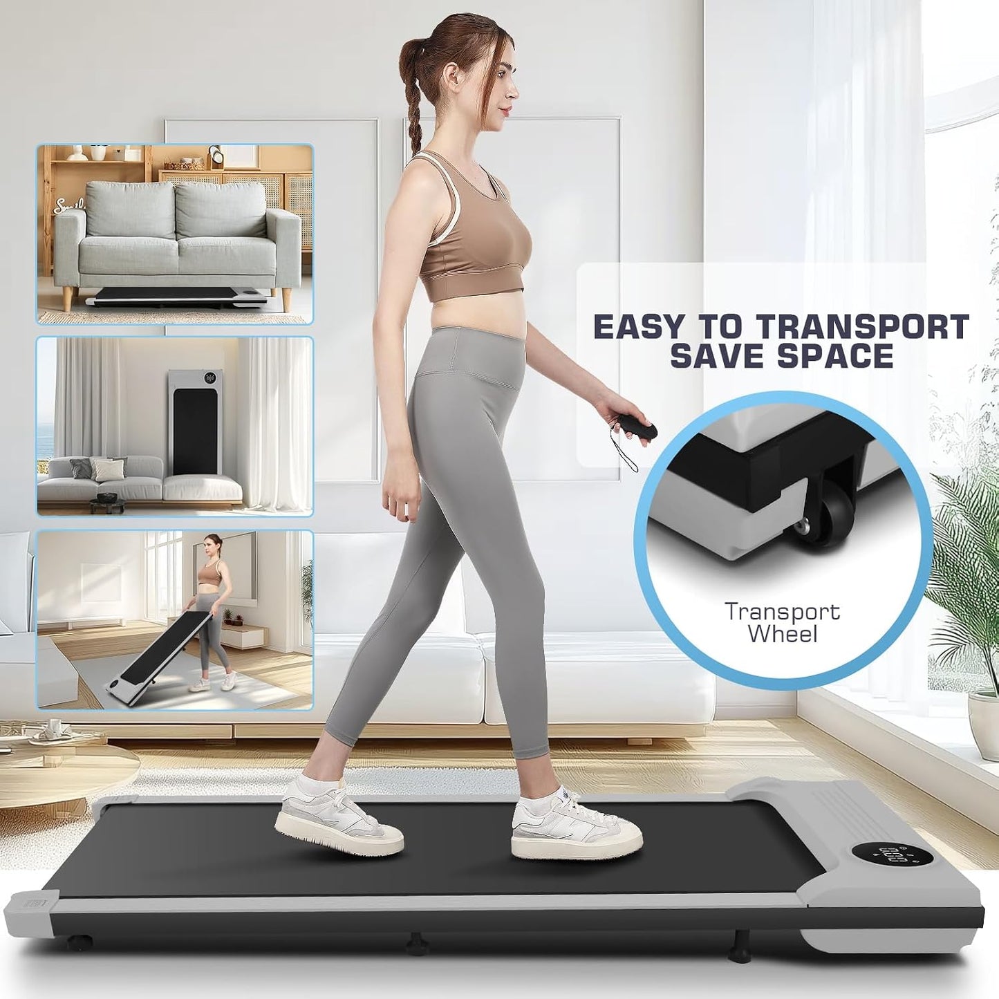 (New) ANCHEER Walking Pad 3.0HP Under Desk Treadmill