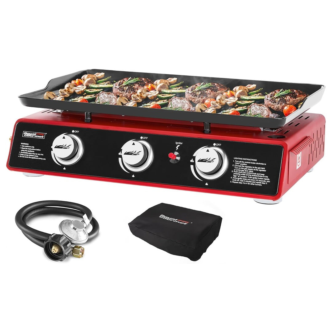 Royal Gourmet 3-Burner Tabletop Propane Gas Griddle