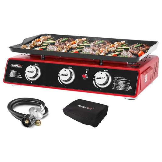 Royal Gourmet 3-Burner Tabletop Propane Gas Griddle