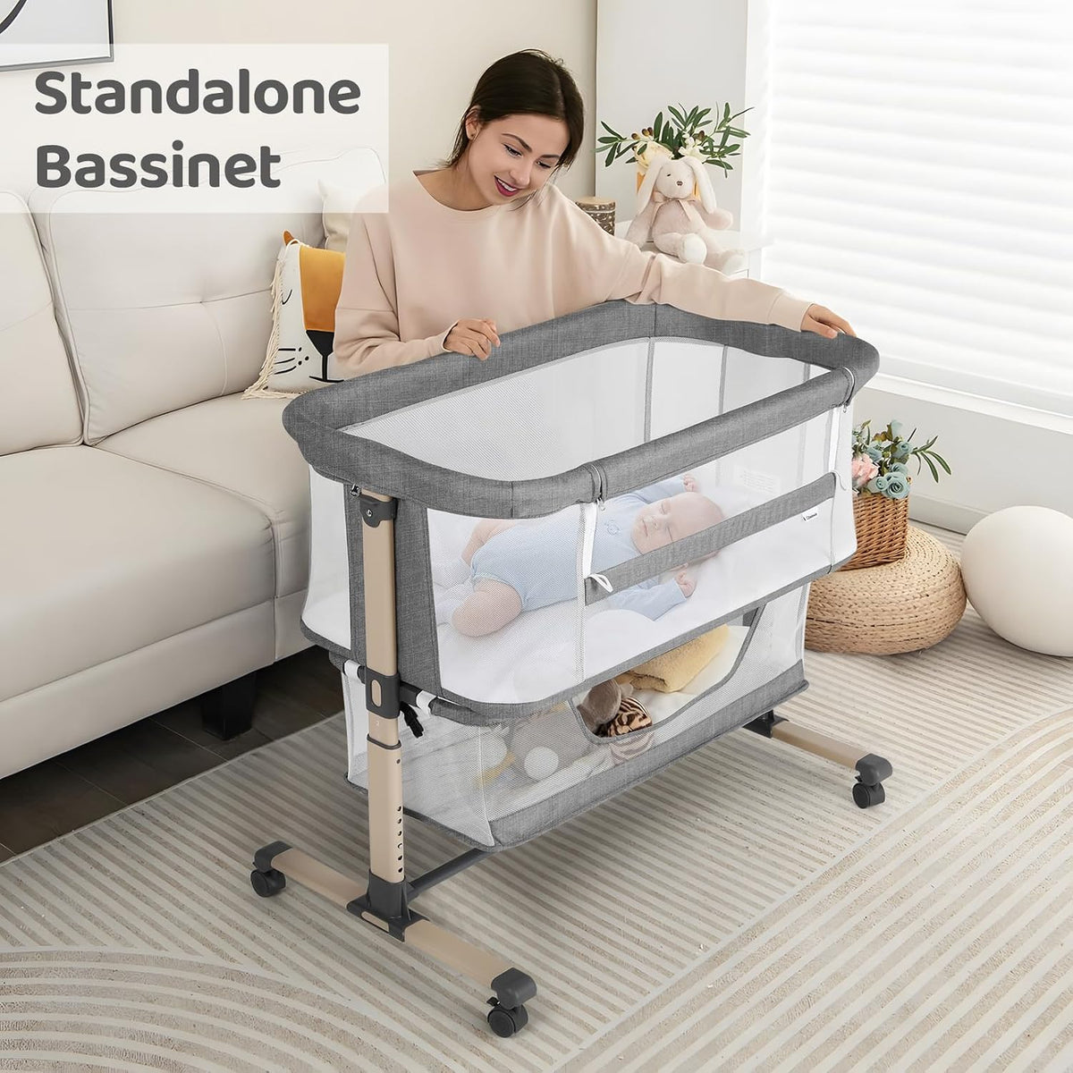 Cowiewie Bassinet Bedside Sleeper
