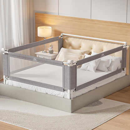 3-Piece Full Size Bed Rail for Toddlers - Height Adjustable Baby Bed Rail Guard