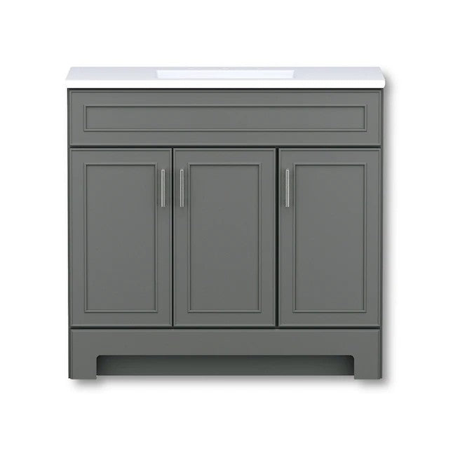 (New out of box) Dark Gray Single Sink Bathroom Vanity