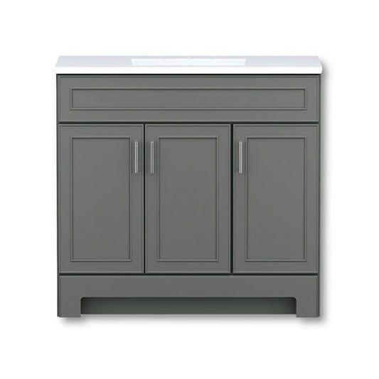 (New out of box) Dark Gray Single Sink Bathroom Vanity