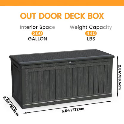 (New) Dexmalle 260 Gallon XXL Large Outdoor Storage
