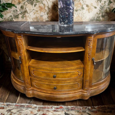 Vintage Style Half-Moon Credenza