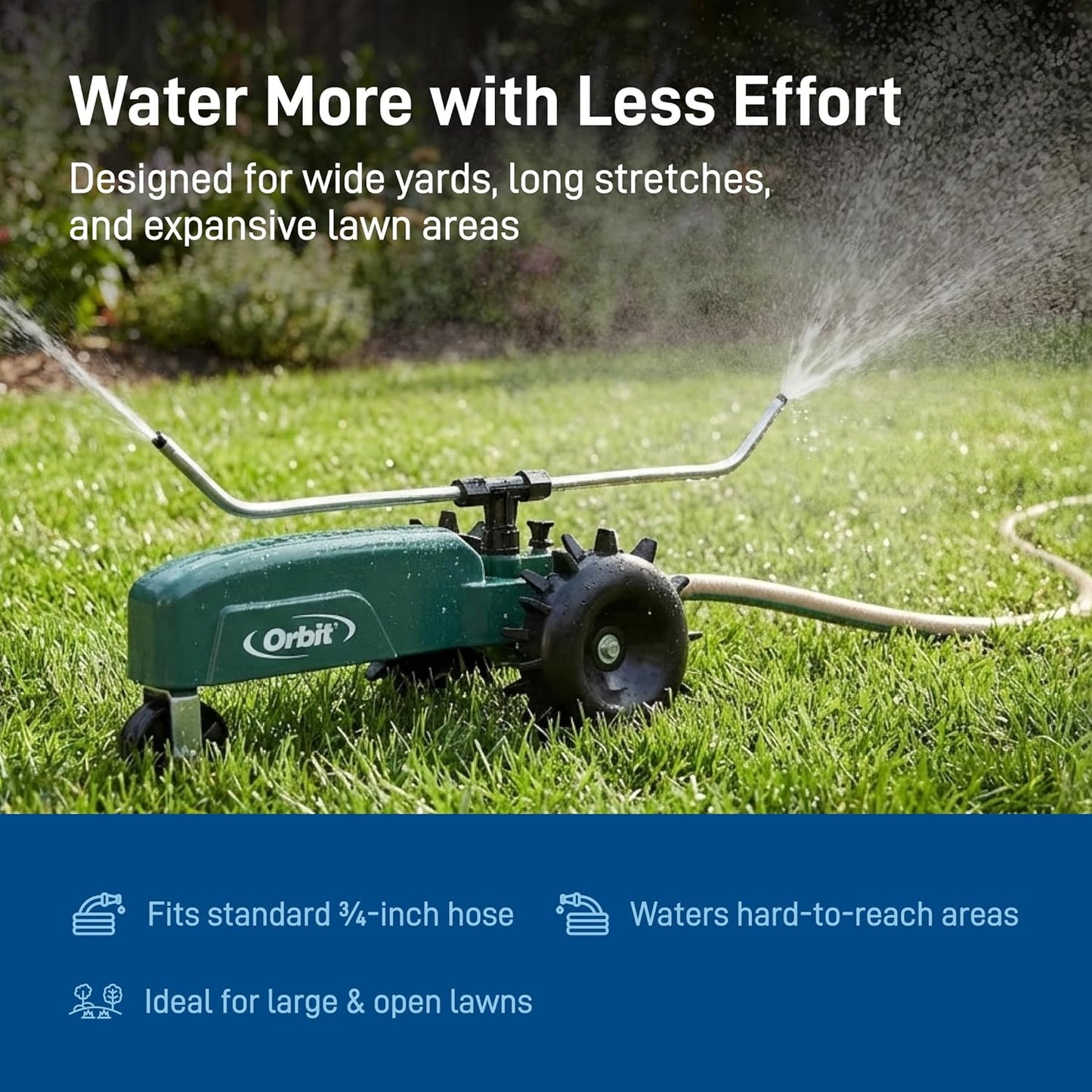 (New) Orbit Traveling Tractor Water Sprinkler