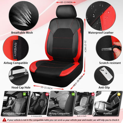 CAR PASS Universal Leather Car Seat Covers