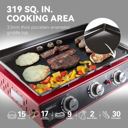 Royal Gourmet 3-Burner Tabletop Propane Gas Griddle