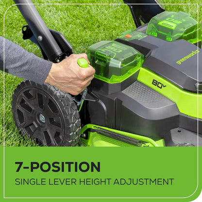 (New) Greenworks 80V 25in Self-Propelled Lawn Mower