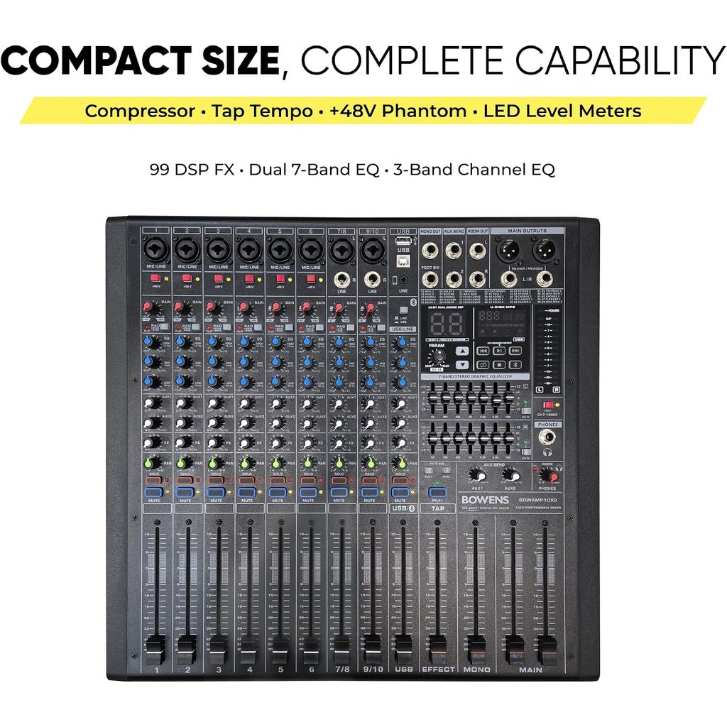 (New) BOWENS PRO 6000W 11-Channel Powered Mixer