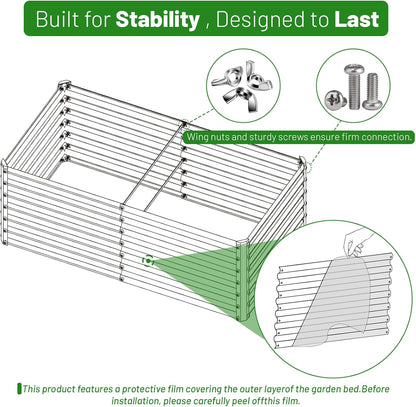 SnugNiture Galvanized Raised Garden Bed Kit