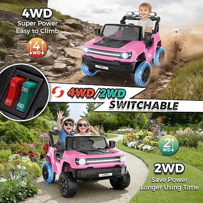 (New) Hikole 24V Kids 2-Seater Ride on Truck w/ Remote
