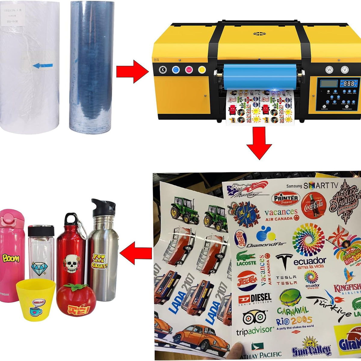 UV DTF AB Film 50M for A3 UV DTF Printer Sticker