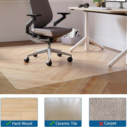 Office Chair Mat for Hard Floors 55" x 35"