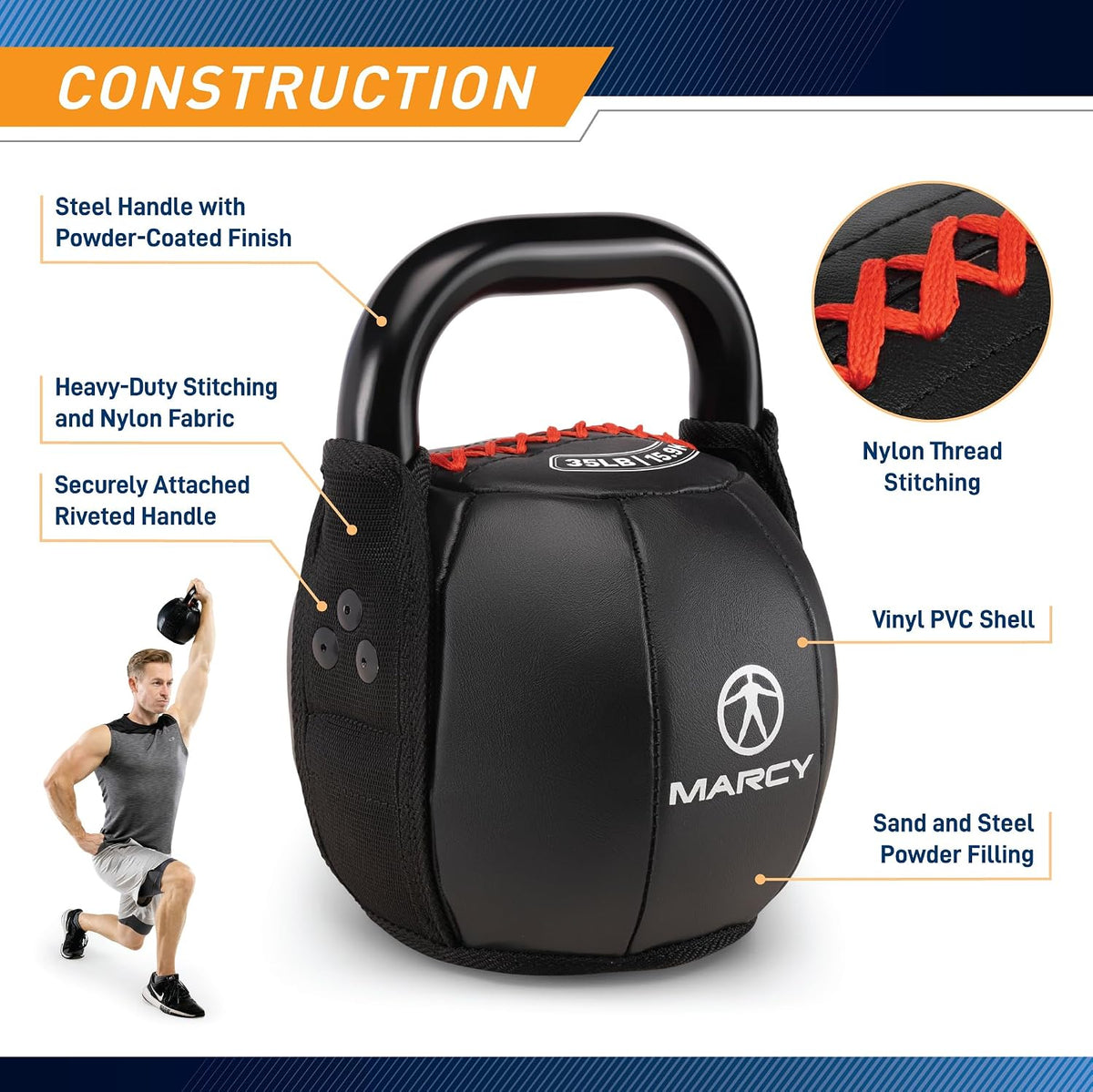 (New) Marcy Soft Kettlebell - 25lb
