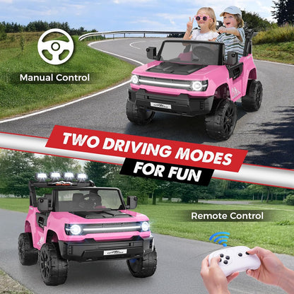 (New) Hikole 24V Kids 2-Seater Ride on Truck w/ Remote