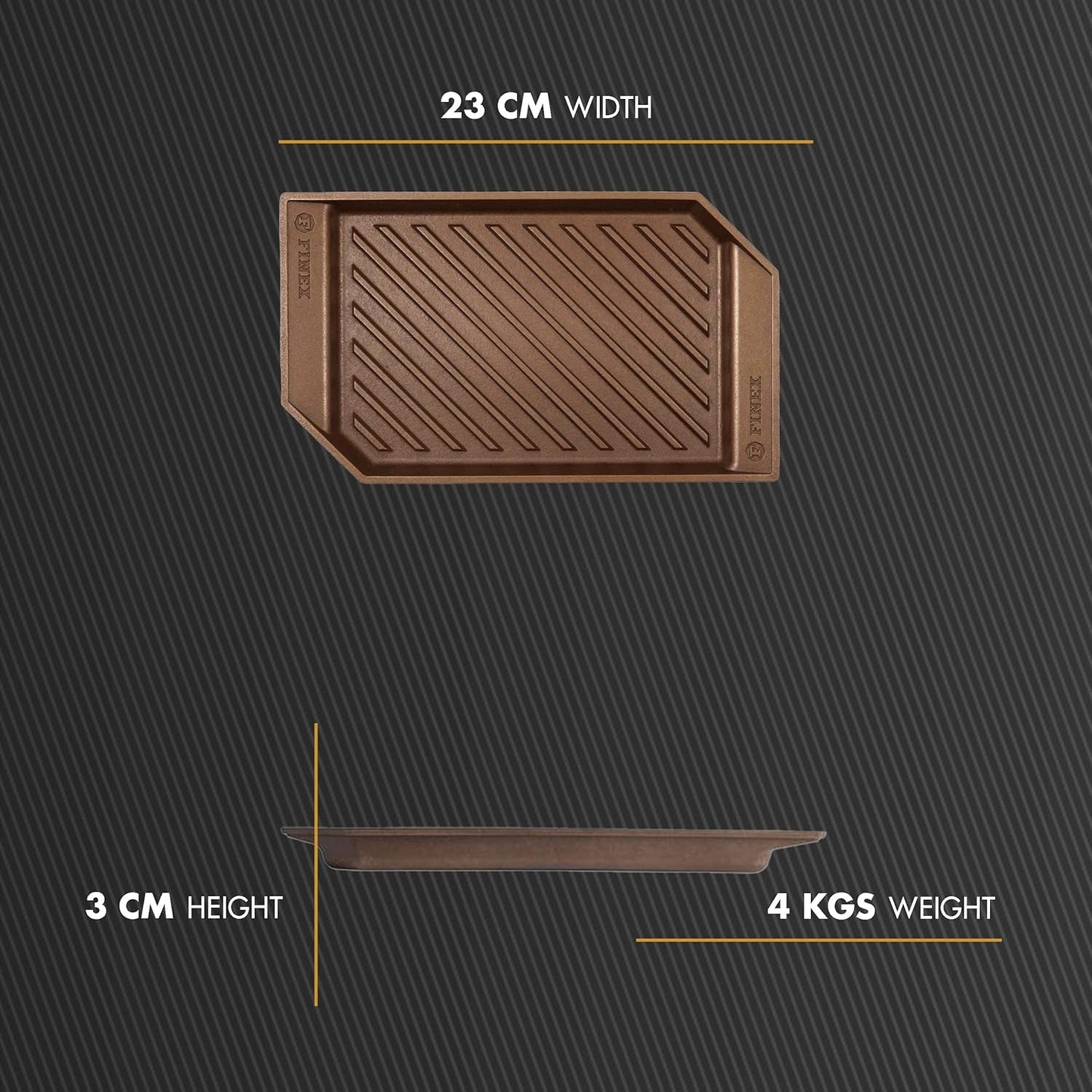 FINEX 15" Cast Iron Lean Grill Pan