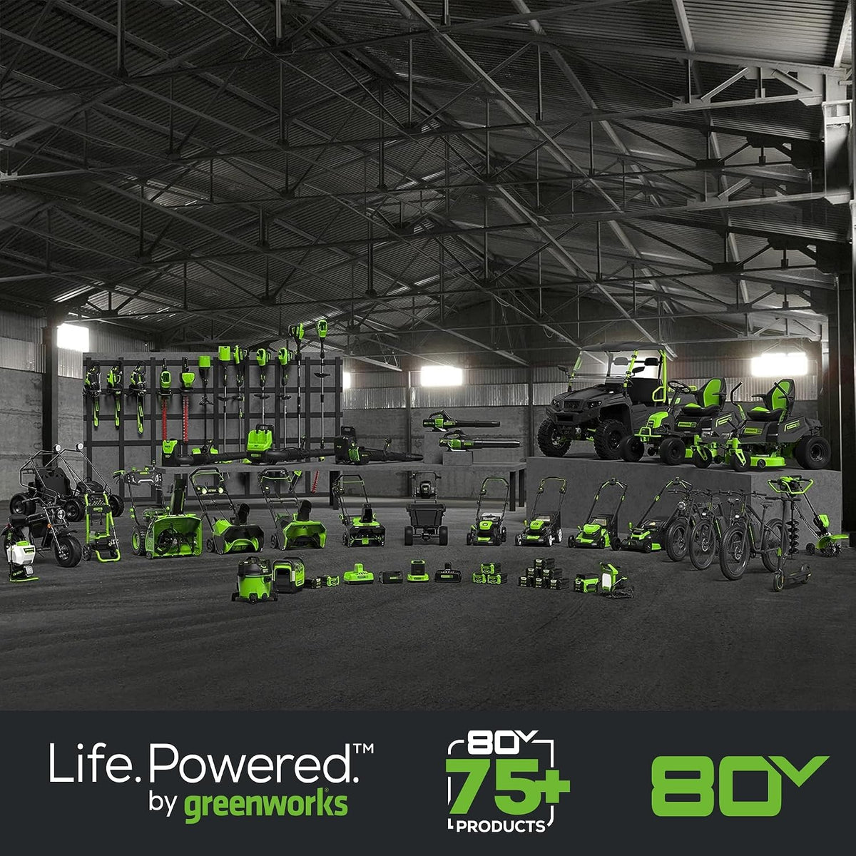 (New) Greenworks 80V 25in Self-Propelled Lawn Mower