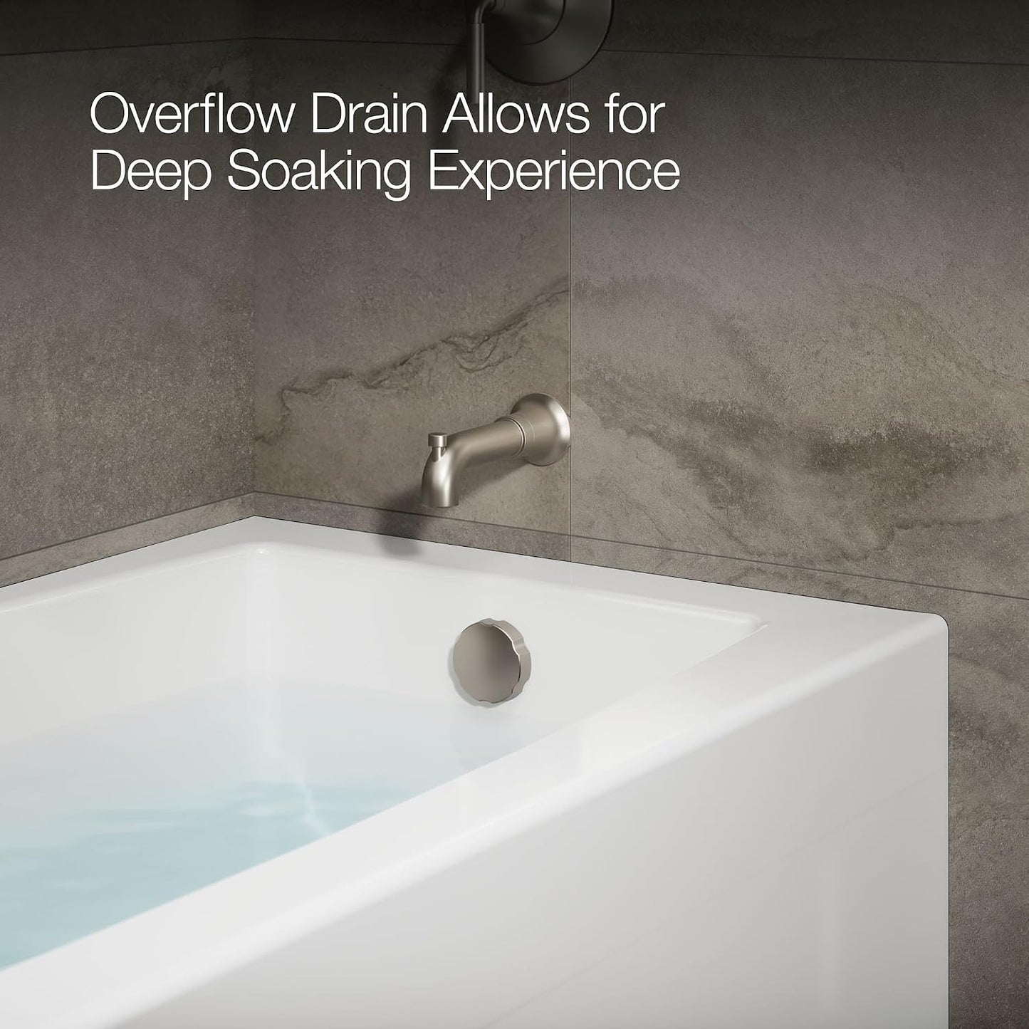 (New) K-26109-RA Entity 5 Ft. Alcove Bathtub